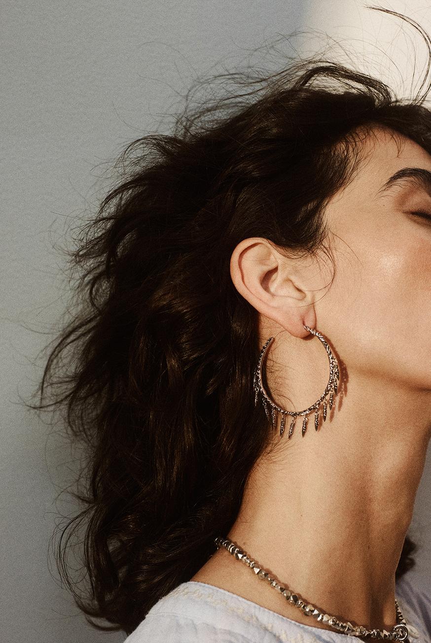 Ba&sh Boucles D'Oreilles Warold Gris