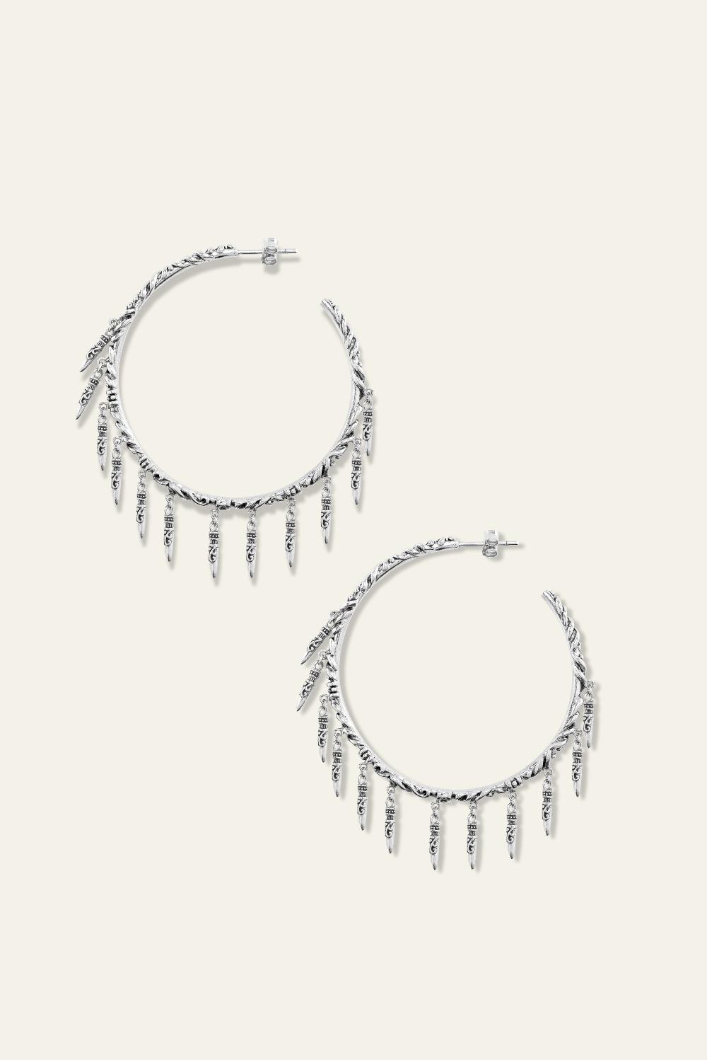 ba&sh Boucles D'Oreilles Warold Gris