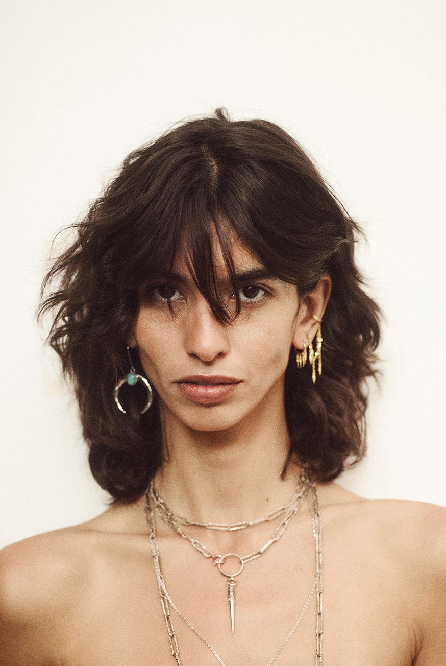 Ba&sh Boucles D'Oreilles Wooly Gris