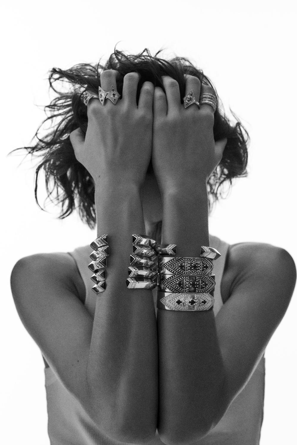 Ba&sh Bracelet Manchette Bono Gris