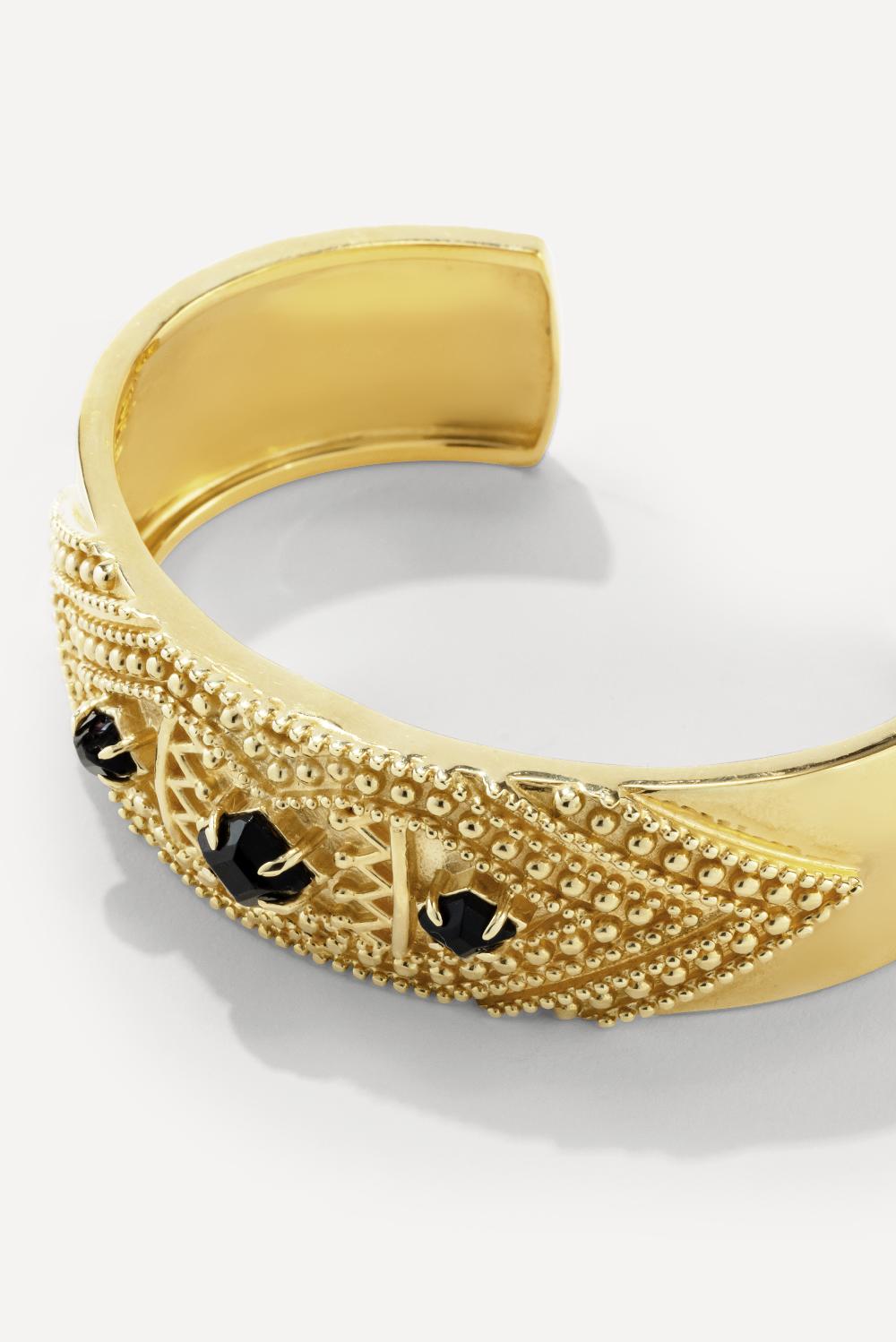 Ba&sh Bracelet Manchette Totem Dore