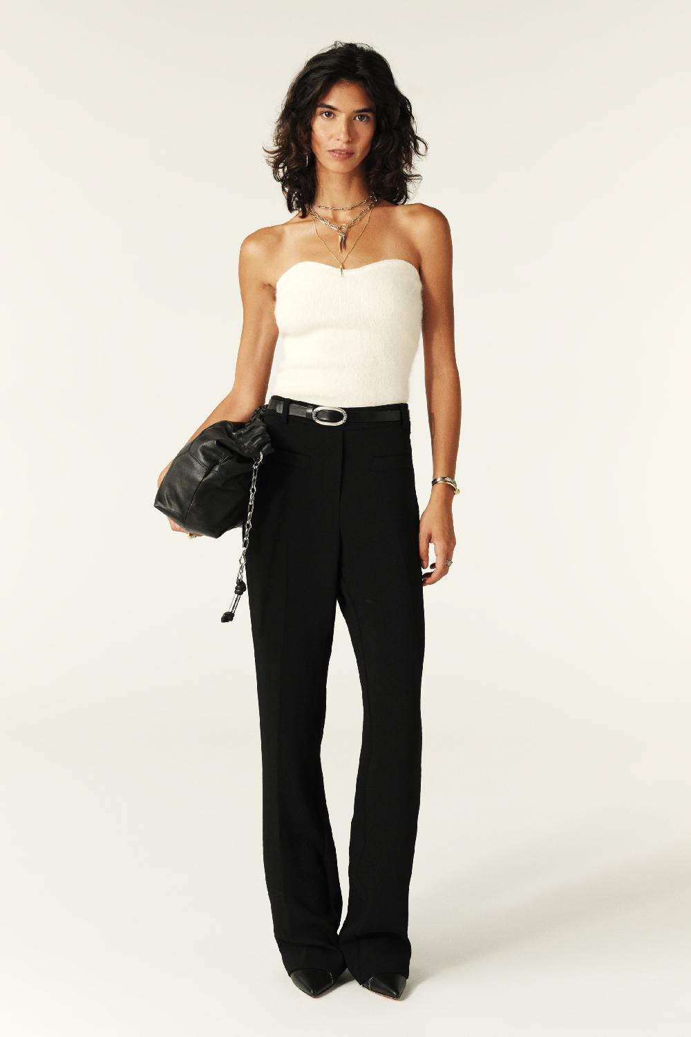 Ba&sh Bustier En Maille Guarly Blanc Ecru