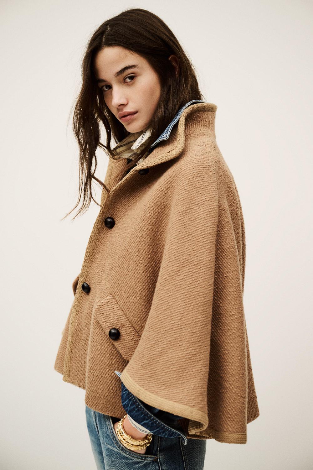 Ba&sh Cape Manches Papillon Villy Marron