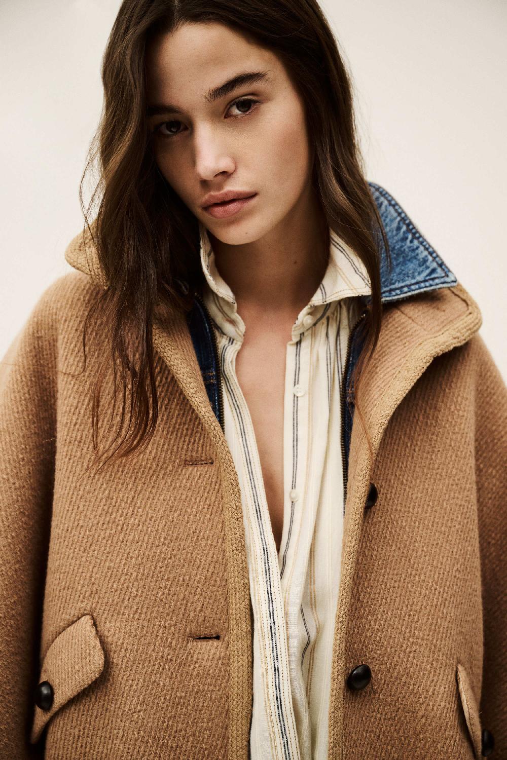 Ba&sh Cape Manches Papillon Villy Marron