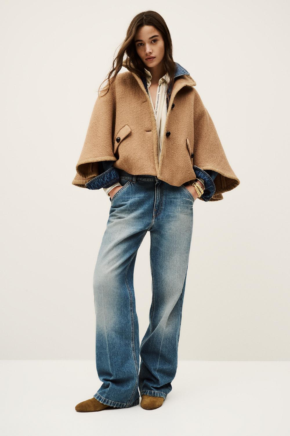 Ba&sh Cape Manches Papillon Villy Marron