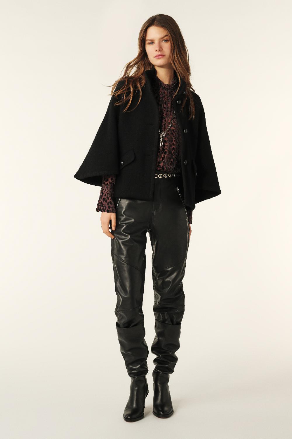 Ba&sh Cape Manches Papillon Villy Noir