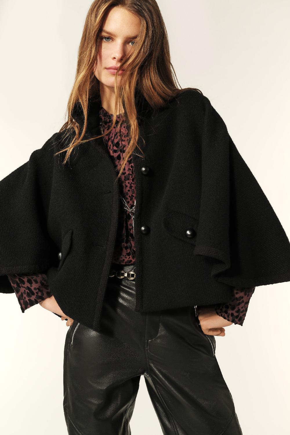 Ba&sh Cape Manches Papillon Villy Noir