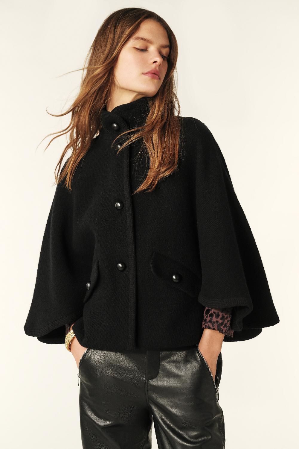 ba&sh Cape Manches Papillon Villy Noir