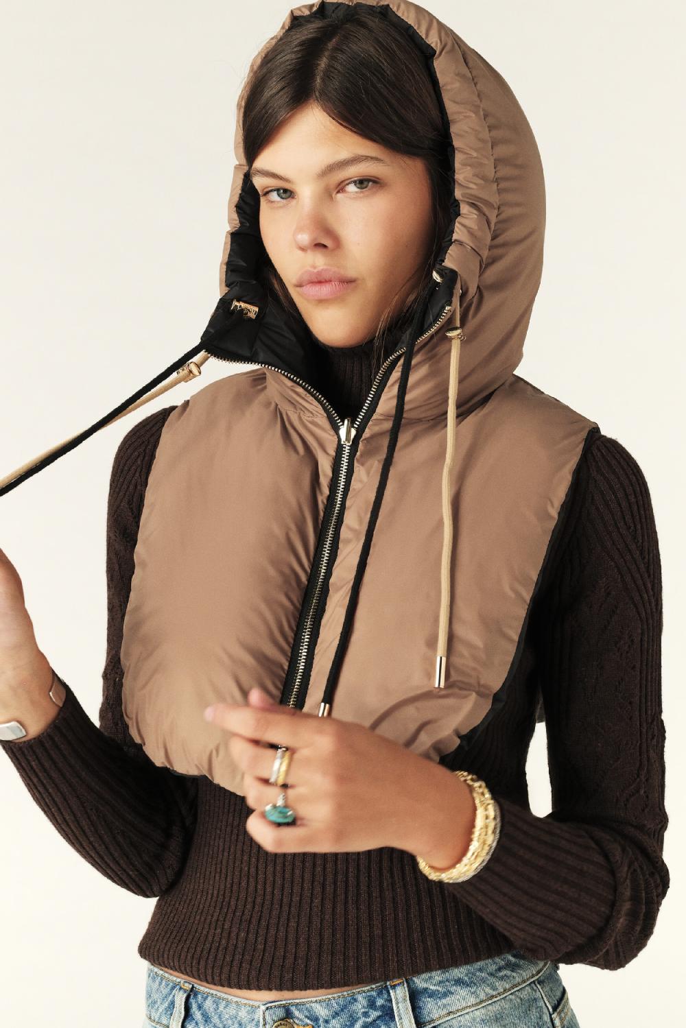 Ba&sh Capuche MolletonnéE Hyvan Noir