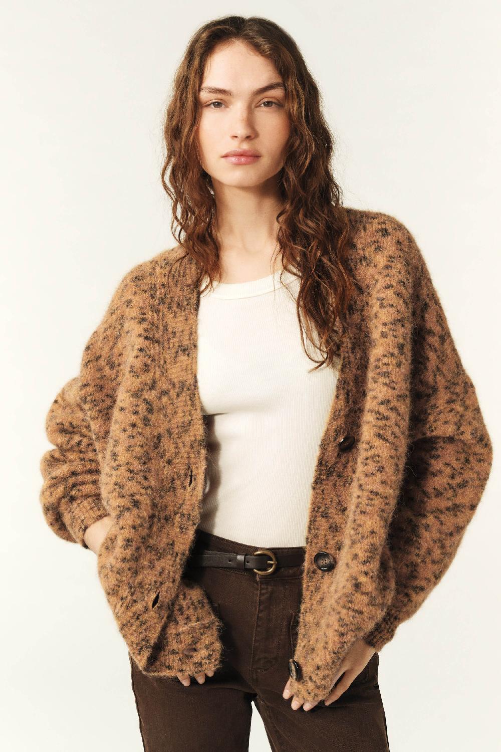 Ba&sh Cardigan Ample Leala Beige