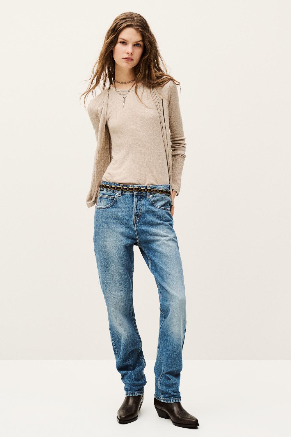 Ba&sh Cardigan Jersey CôTelé Tania Marron