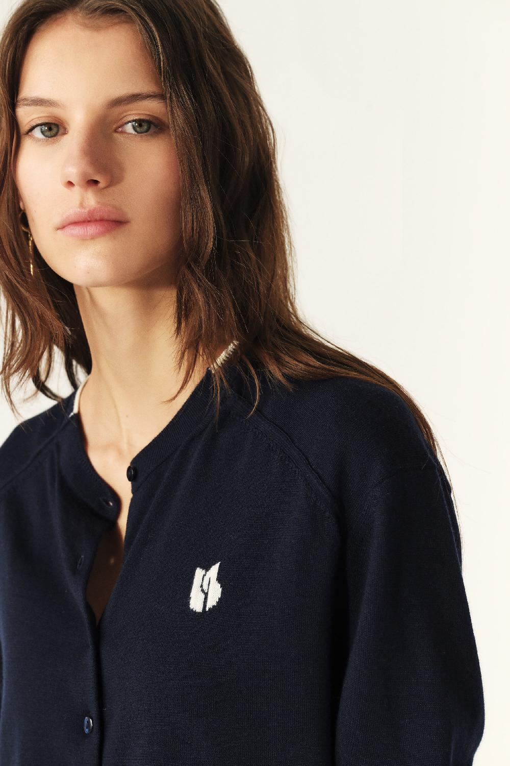 Ba&sh Cardigan Laine LéGèRe Branice Marine