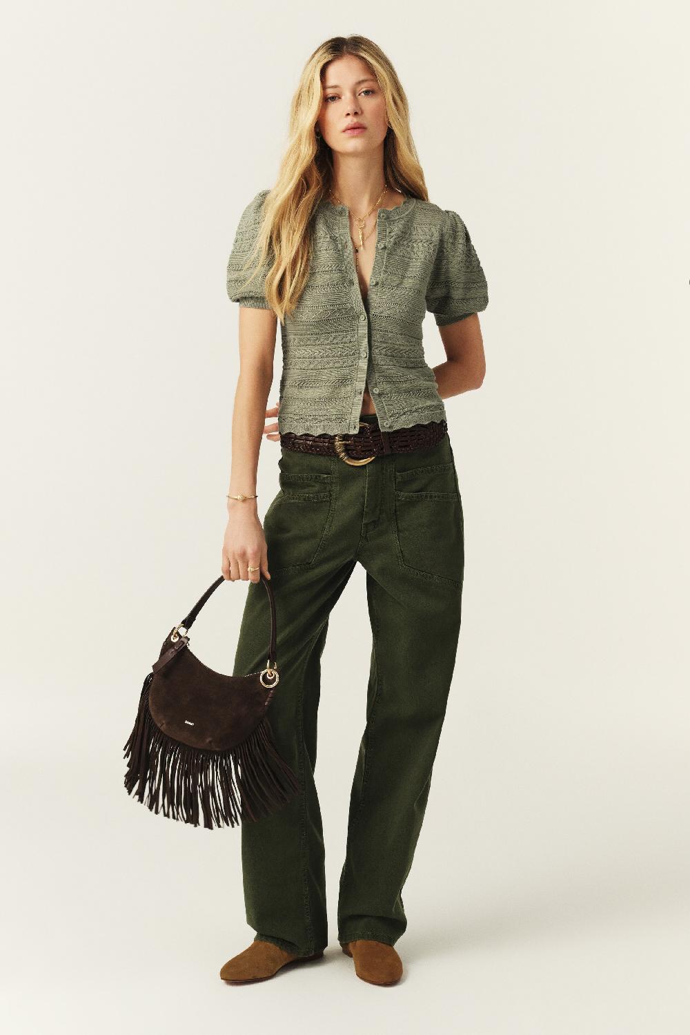 ba&sh Cardigan Vinat Kaki