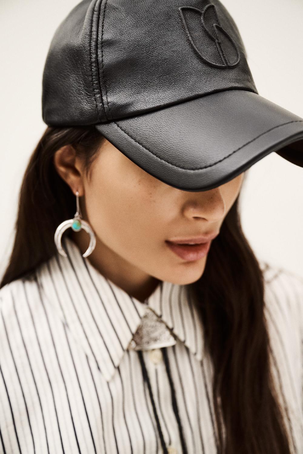 Ba&sh Casquette 6 Pans Haly Noir