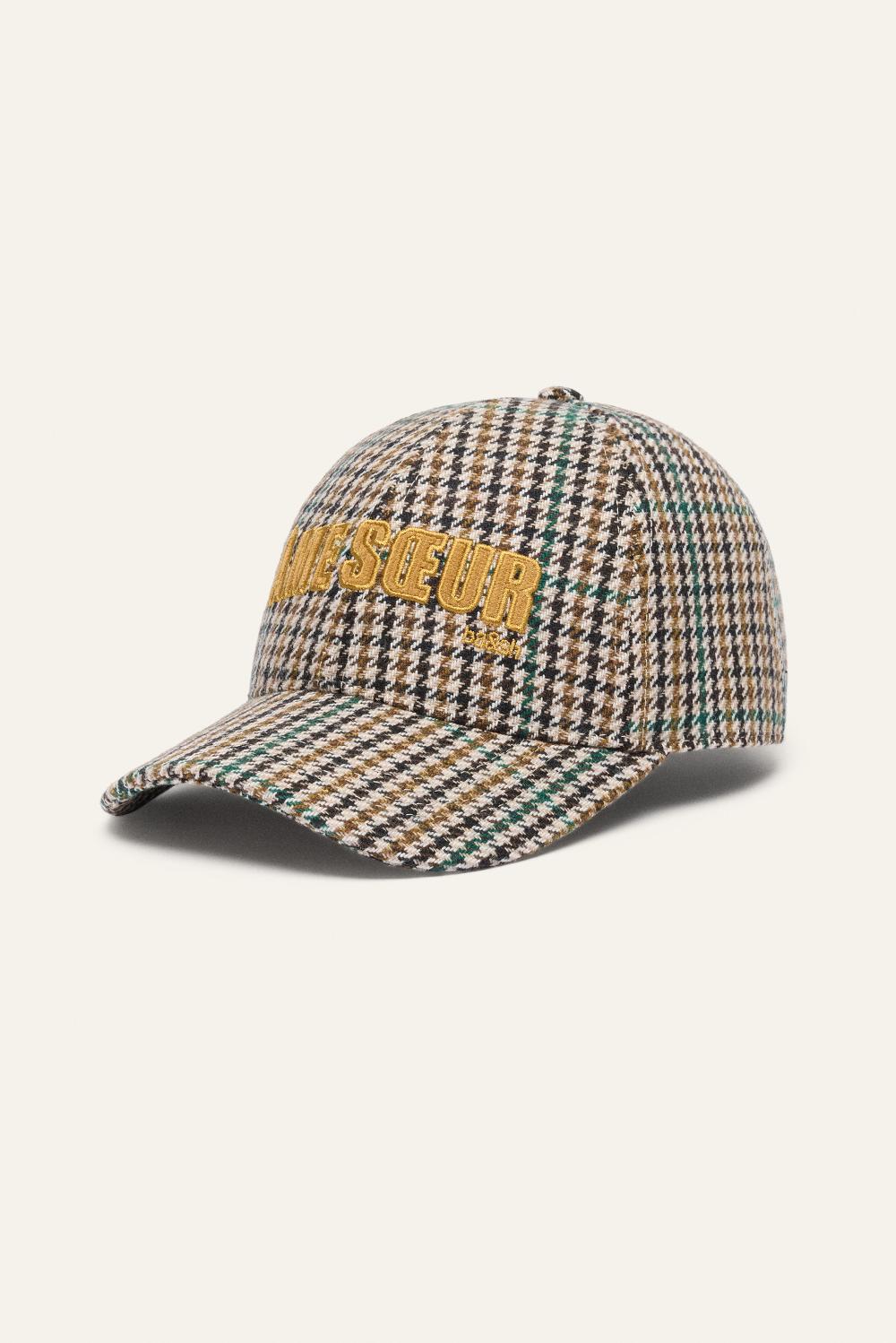 Ba&sh Casquette à Rayures Hame Marron