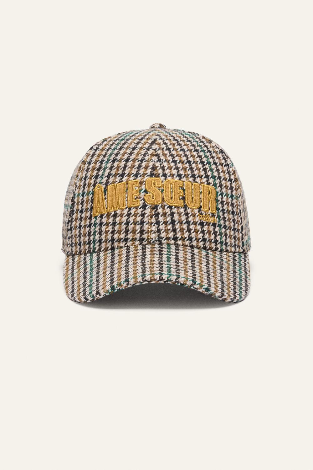 ba&sh Casquette à Rayures Hame Marron