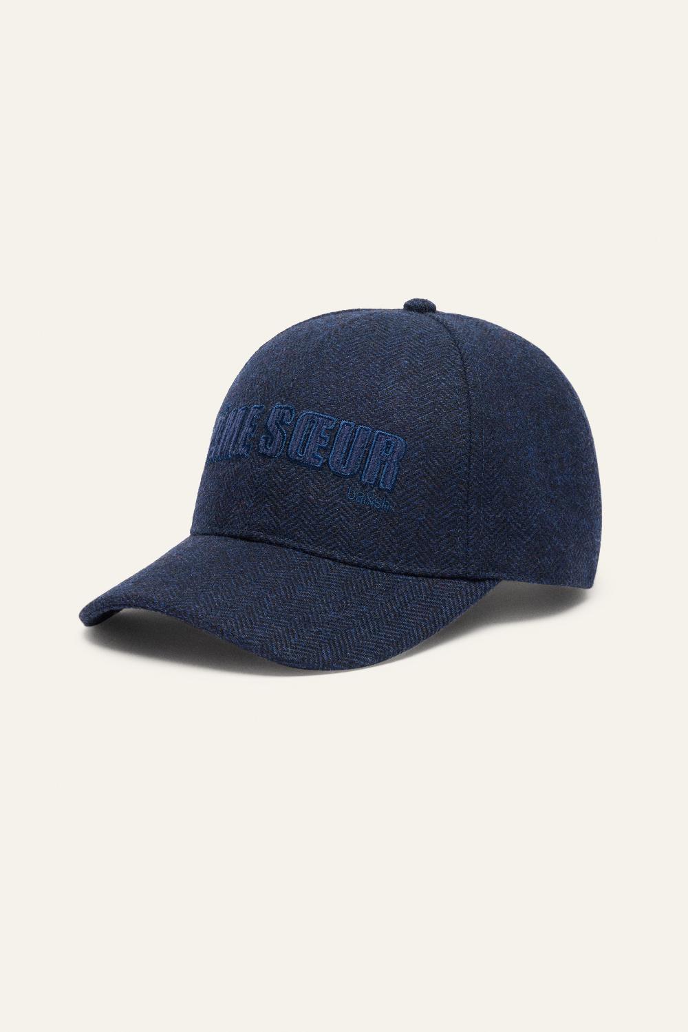 Ba&sh Casquette à Rayures Hame Navy