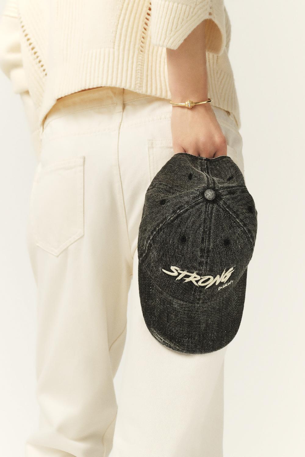 ba&sh Casquette En Coton Hissa Gris