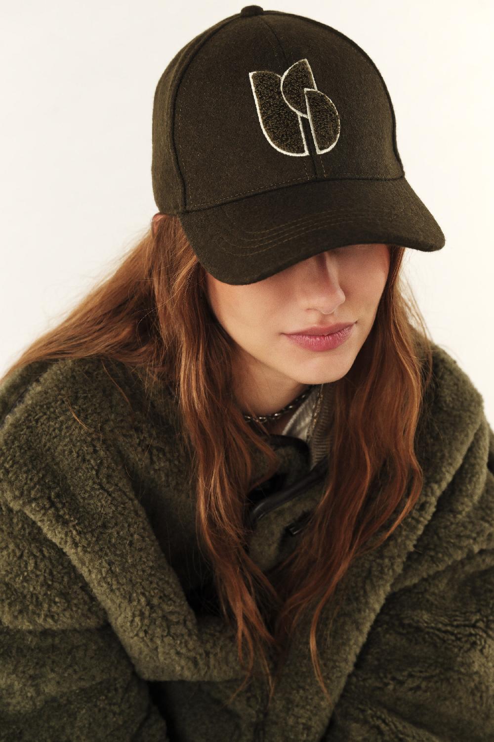 Ba&sh Casquette Motif Avant Hugo Kaki