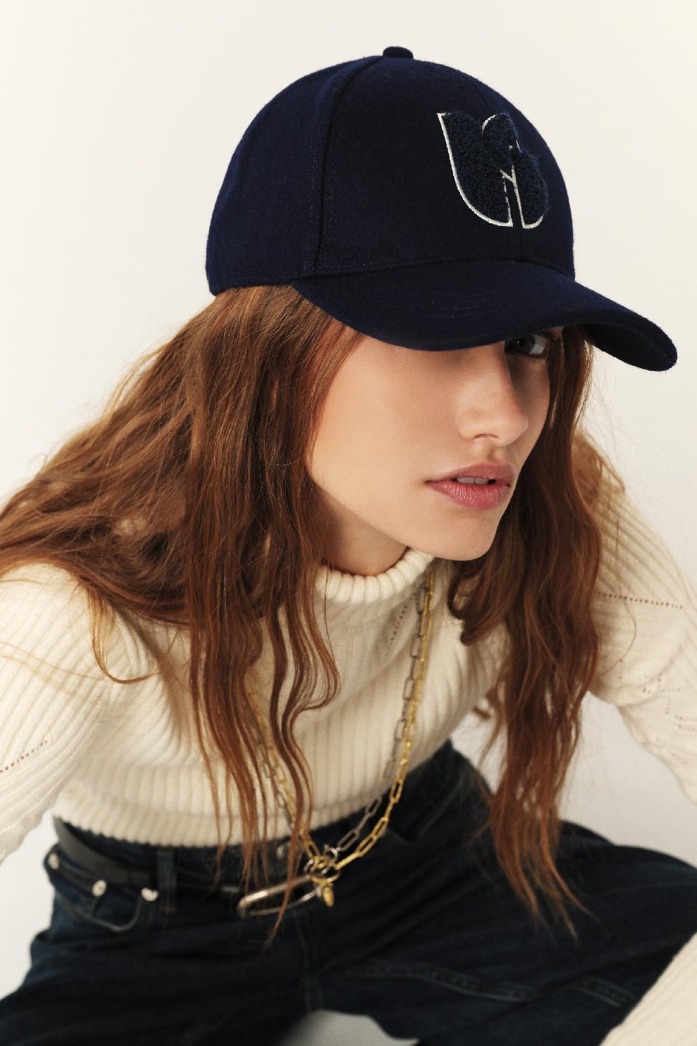 Ba&sh Casquette Motif Avant Hugo Navy