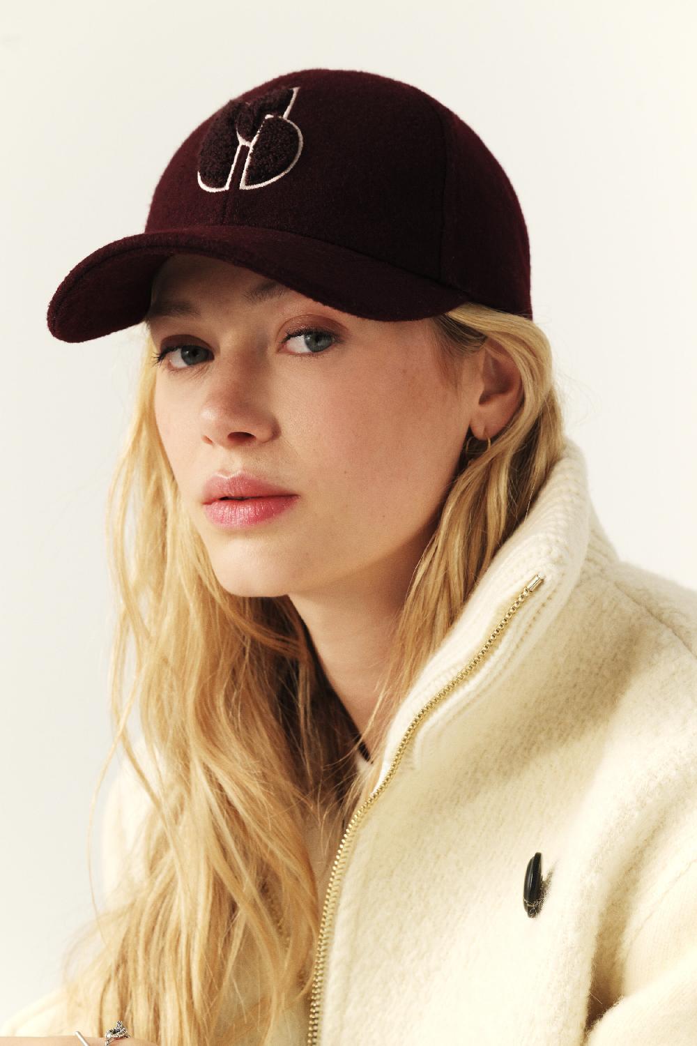 Ba&sh Casquette Motif Avant Hugo Rouge