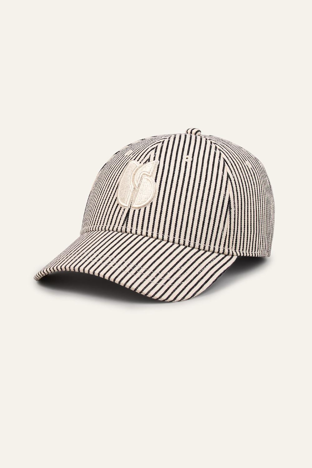Ba&sh Casquette RayéE Hava Bleu
