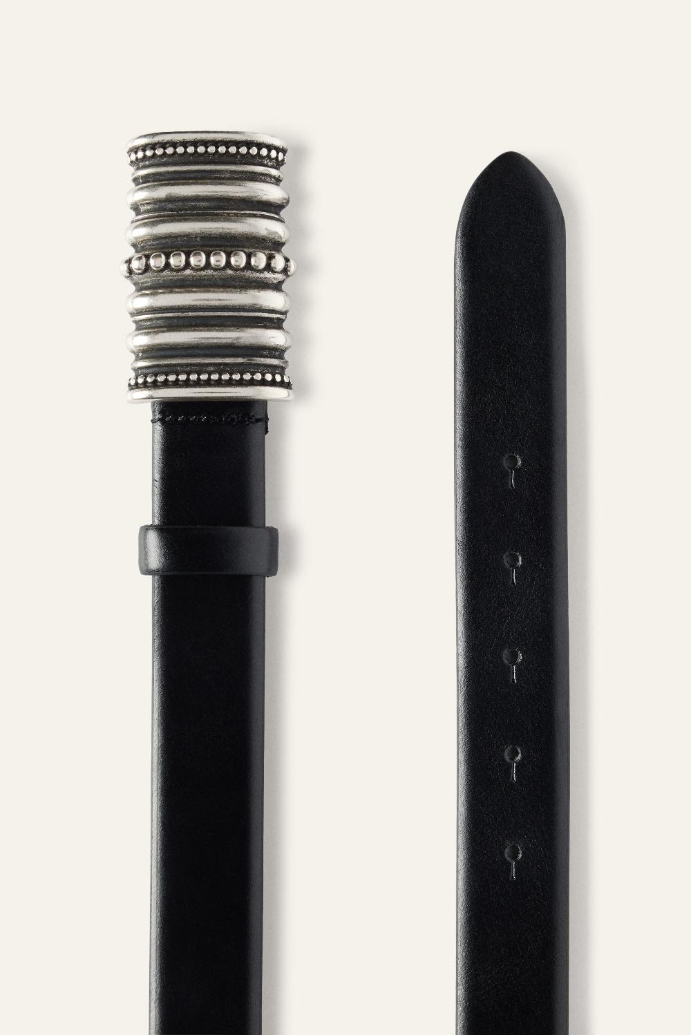 ba&sh Ceinture Boucle ArgentéE Bene Noir