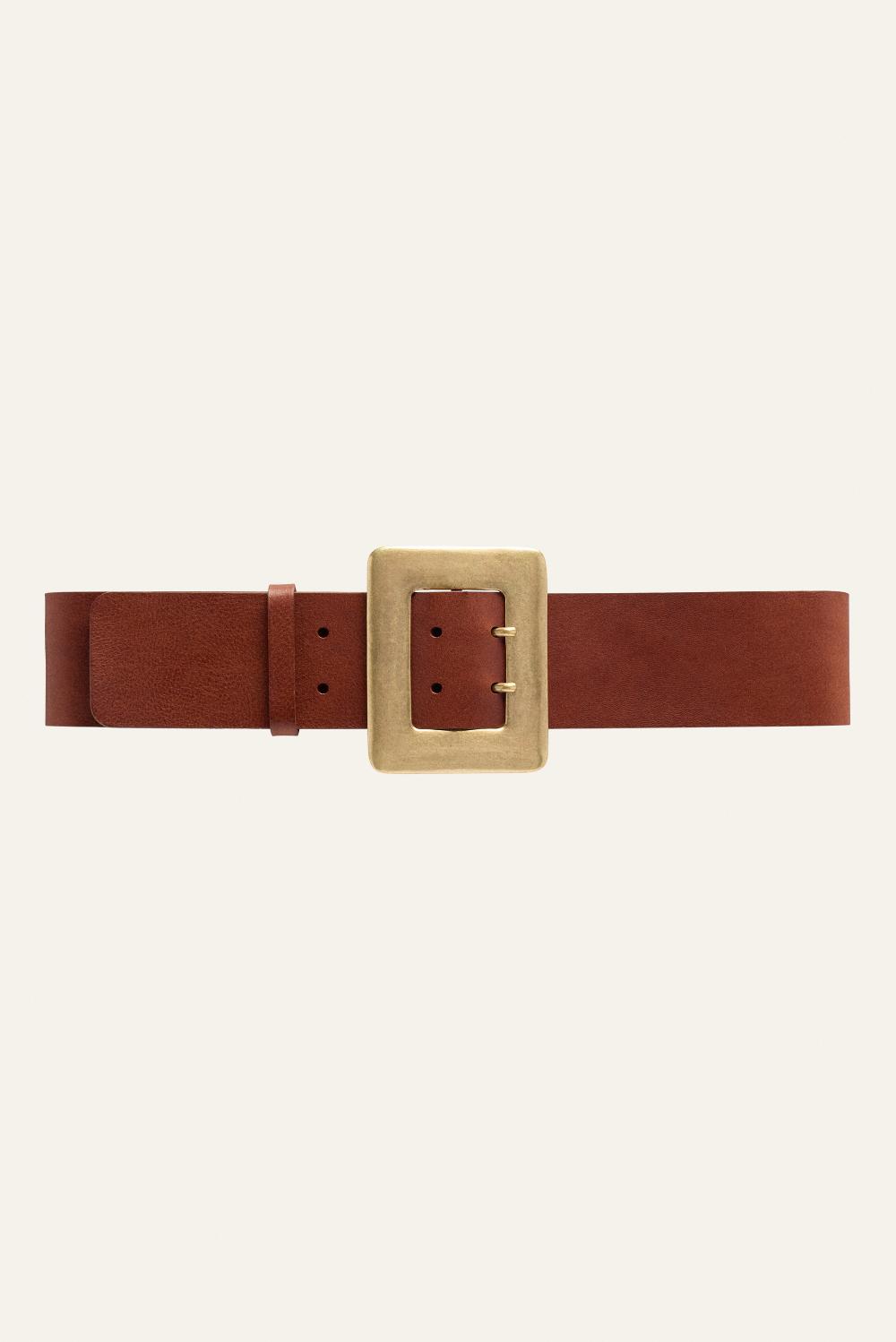 ba&sh Ceinture Boucle CarréE Balma Marron