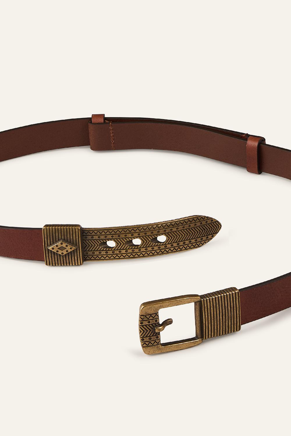 Ba&sh Ceinture Boucle MéTal Baya Marron