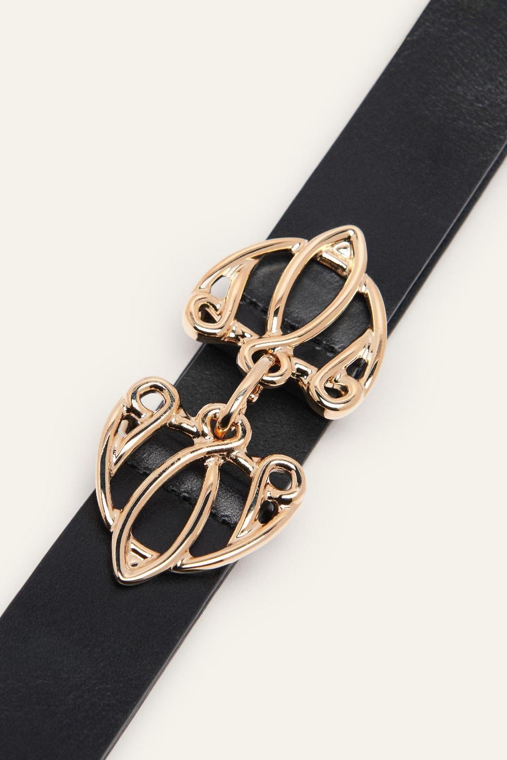 Ba&sh Ceinture Boucle OuvragéE Bilissi Noir