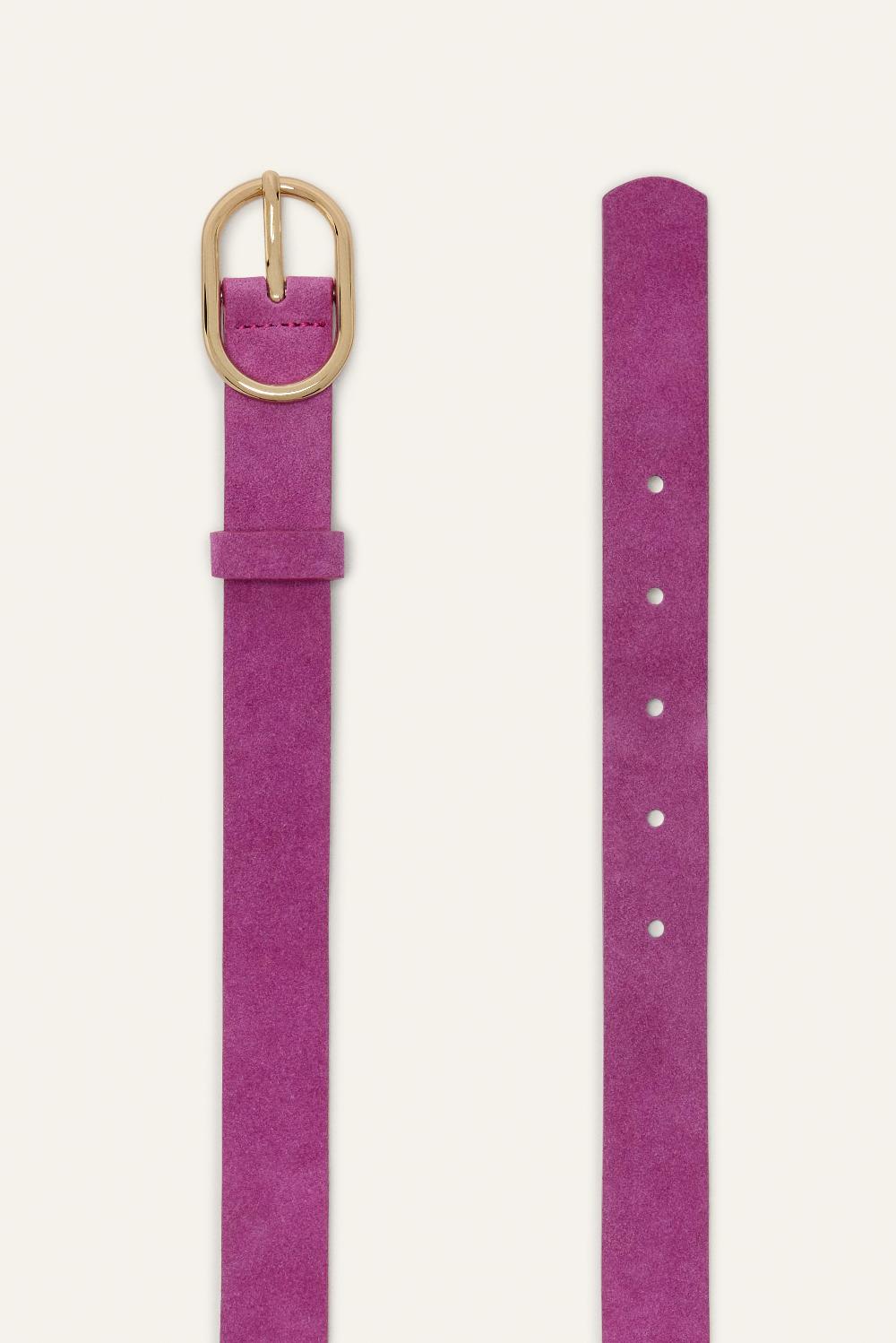 Ba&sh Ceinture Boucle Ovale Cole Fuchsia