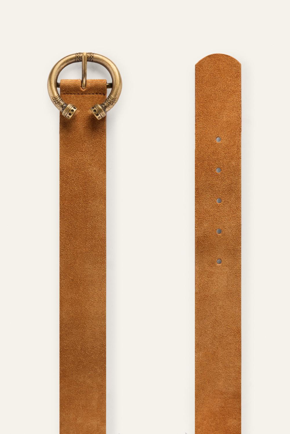 Ba&sh Ceinture Boucle Ronde Barla Marron