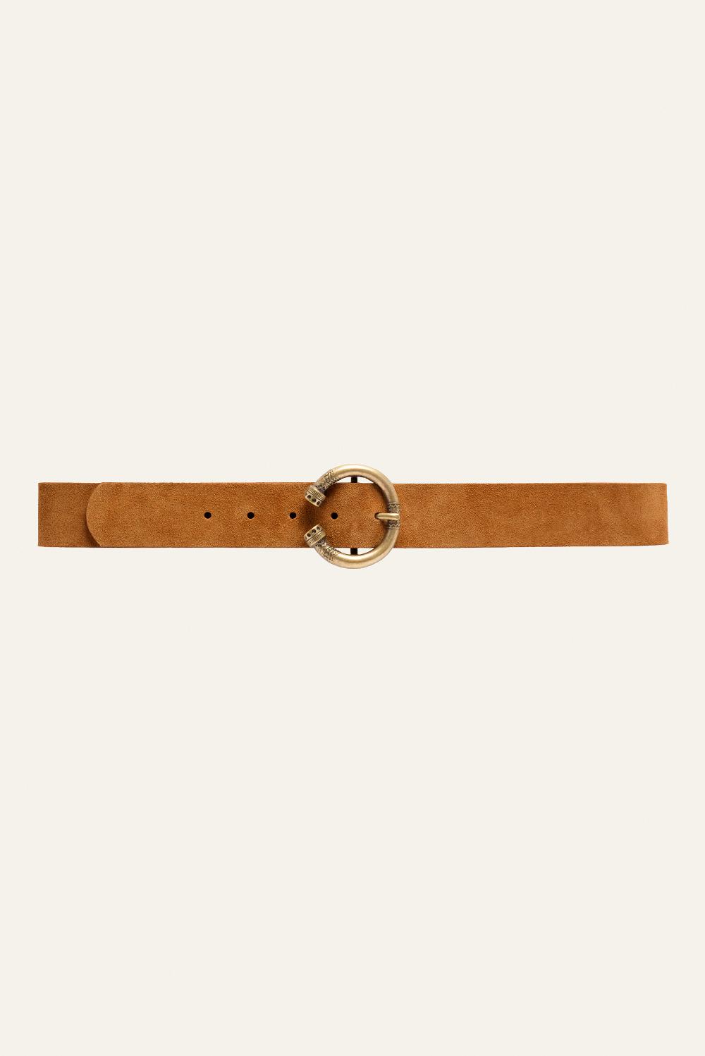 ba&sh Ceinture Boucle Ronde Barla Marron