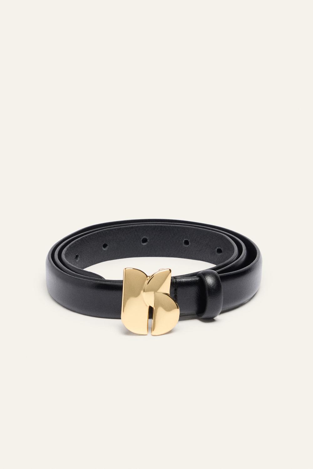Ba&sh Ceinture Cuir Minimaliste Bogo Dore
