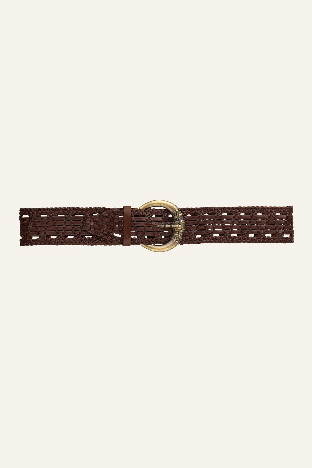 ba&sh Ceinture En Cuir Blemence Marron
