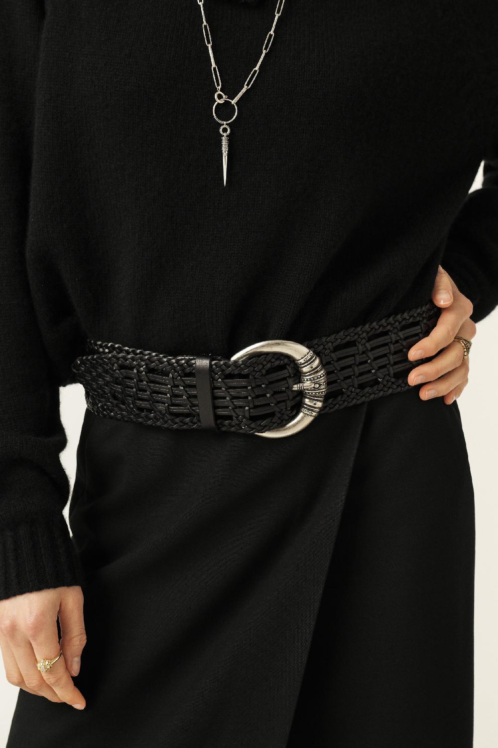 Ba&sh Ceinture En Cuir Blemence Noir