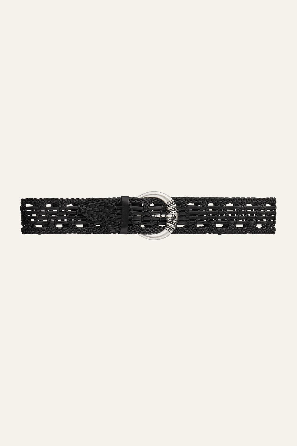 ba&sh Ceinture En Cuir Blemence Noir