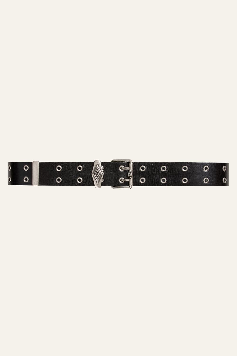 ba&sh Ceinture En Cuir Bonnie Noir