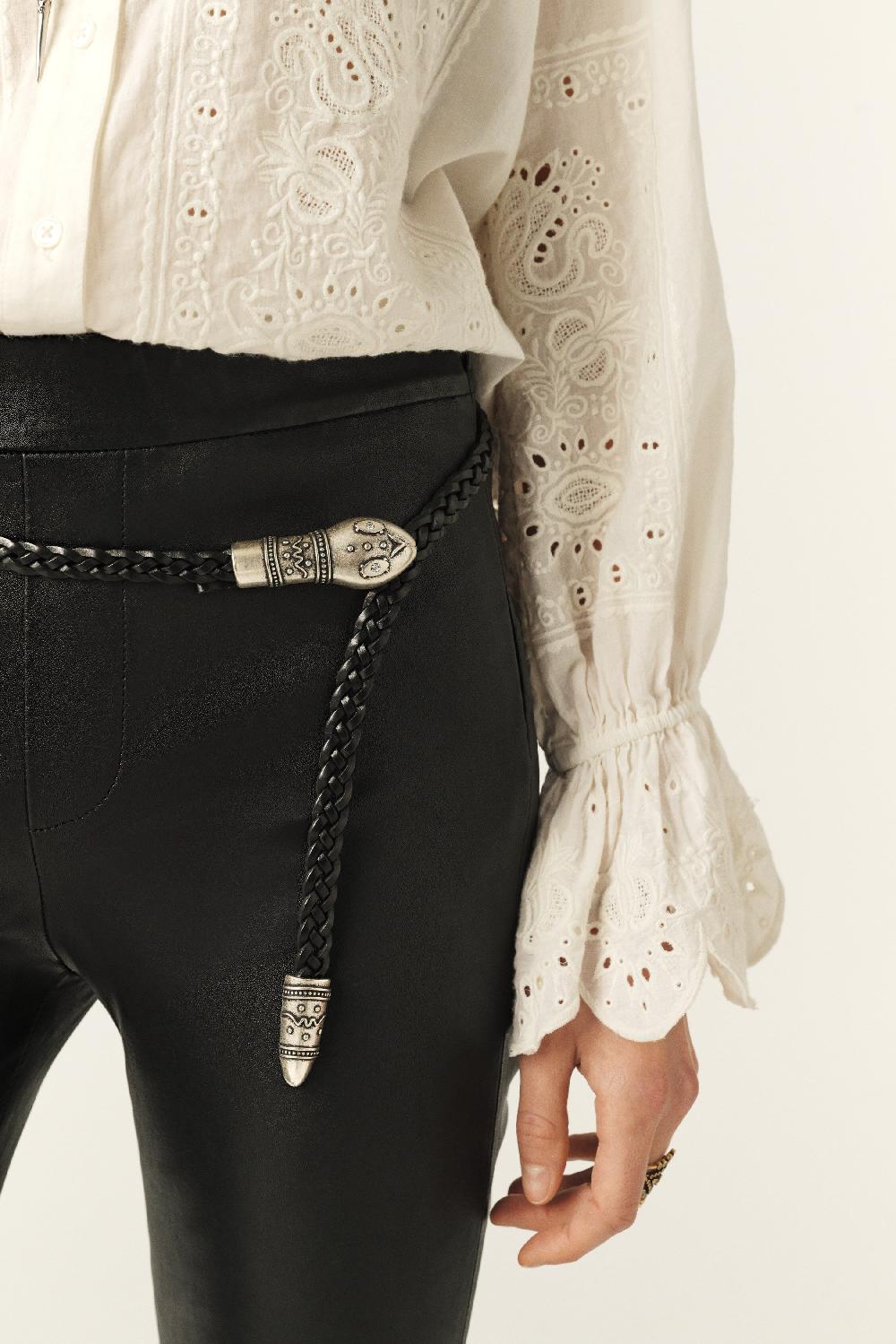 Ba&sh Ceinture En Cuir Bulzana Noir