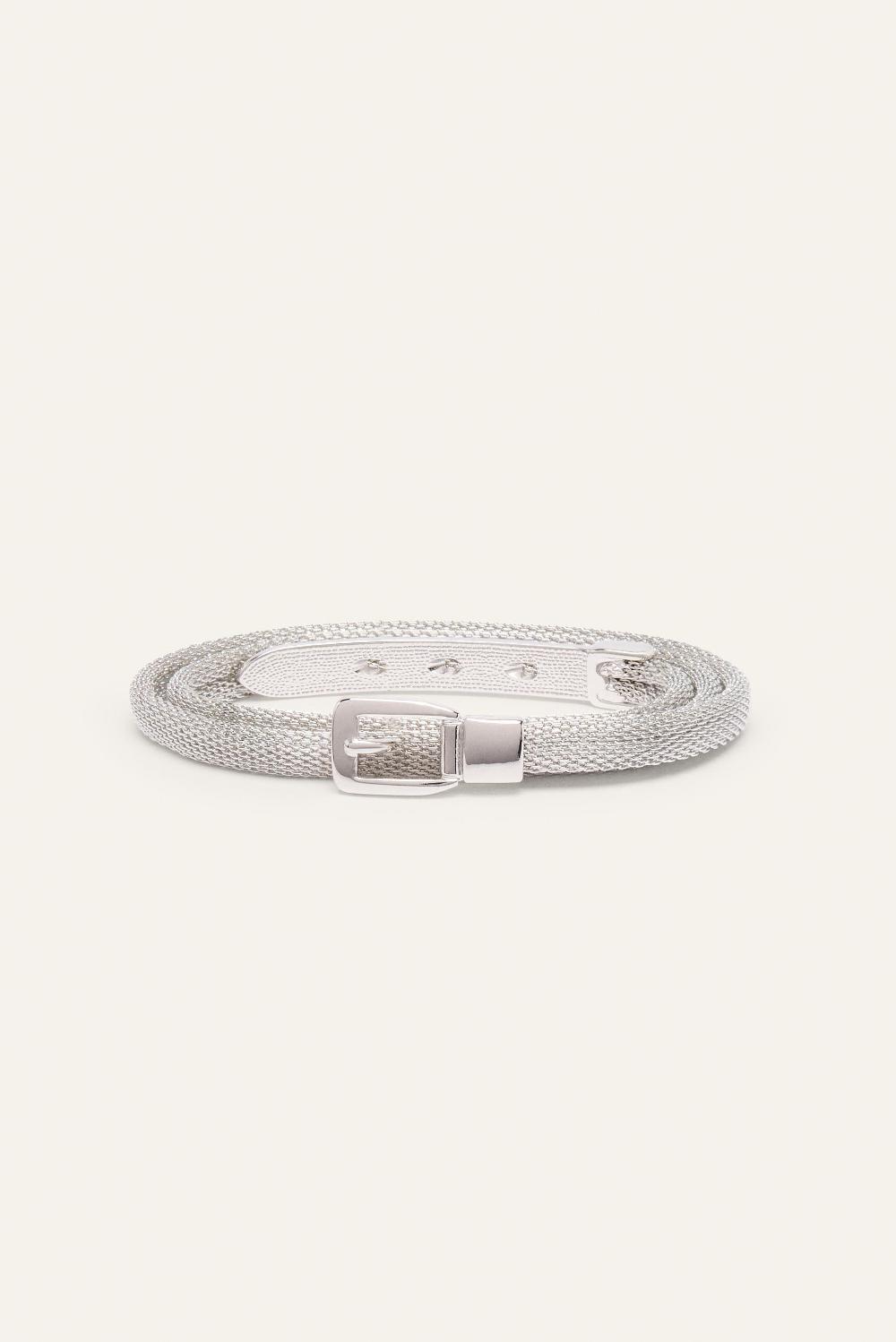 Ba&sh Ceinture Extra Fine Belanie Gris
