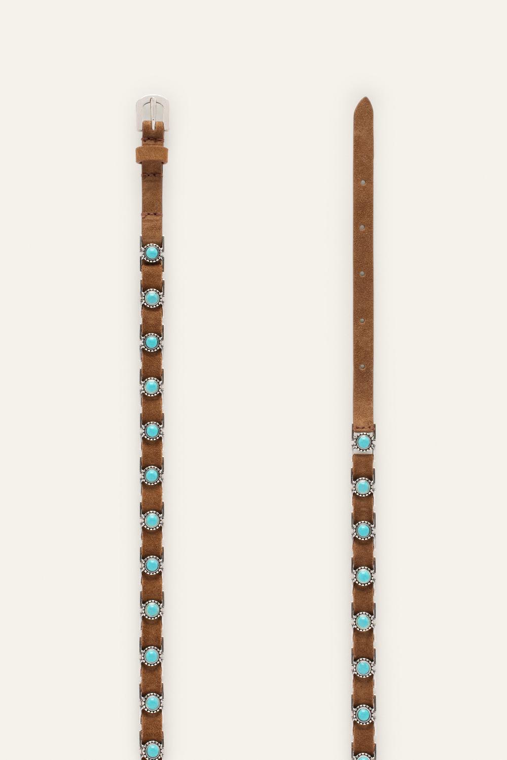 Ba&sh Ceinture Fine Beryl Marron