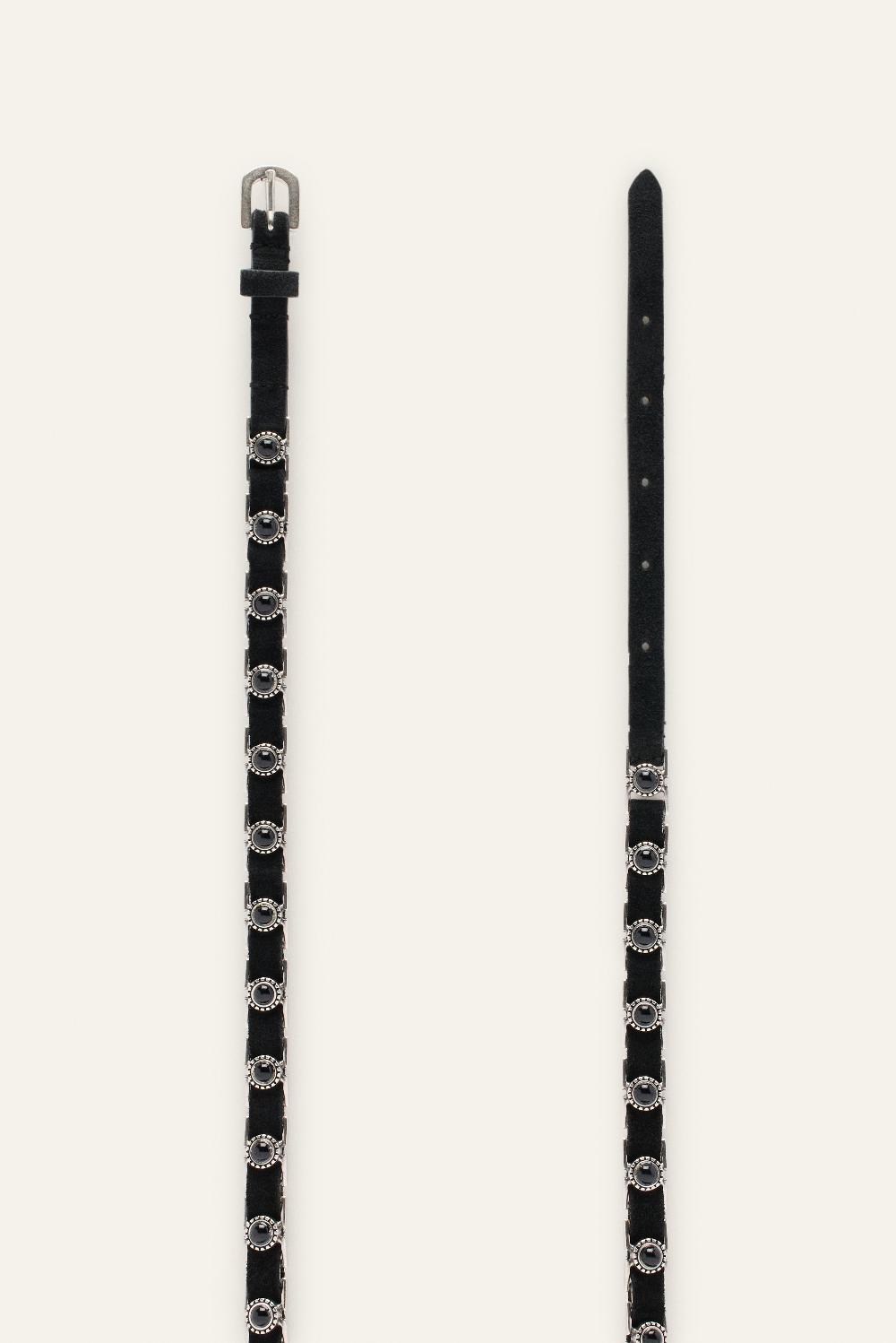 Ba&sh Ceinture Fine Beryl Noir