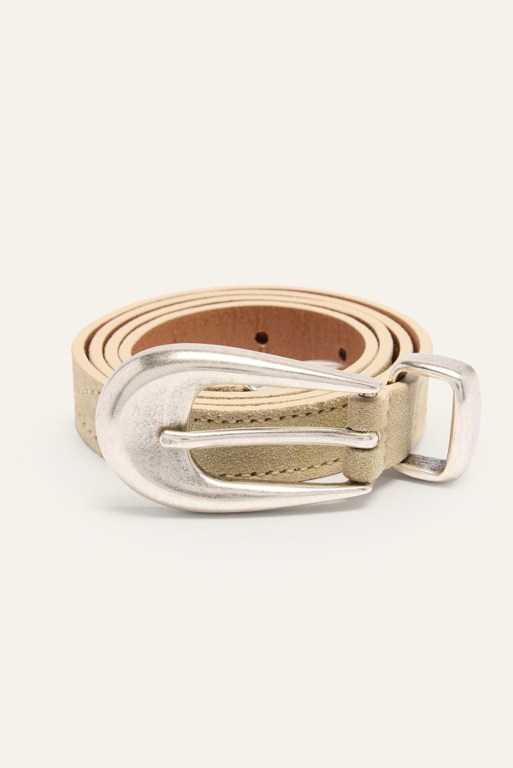 Ba&sh Ceinture Fine Bruka Beige