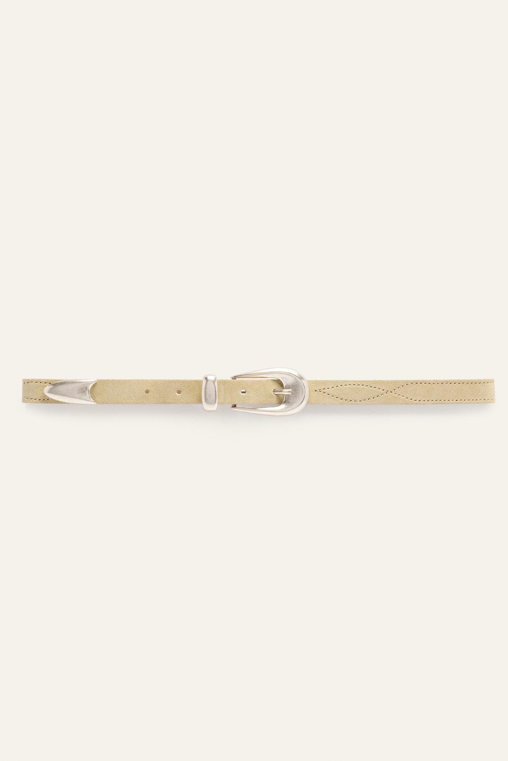 ba&sh Ceinture Fine Bruka Beige