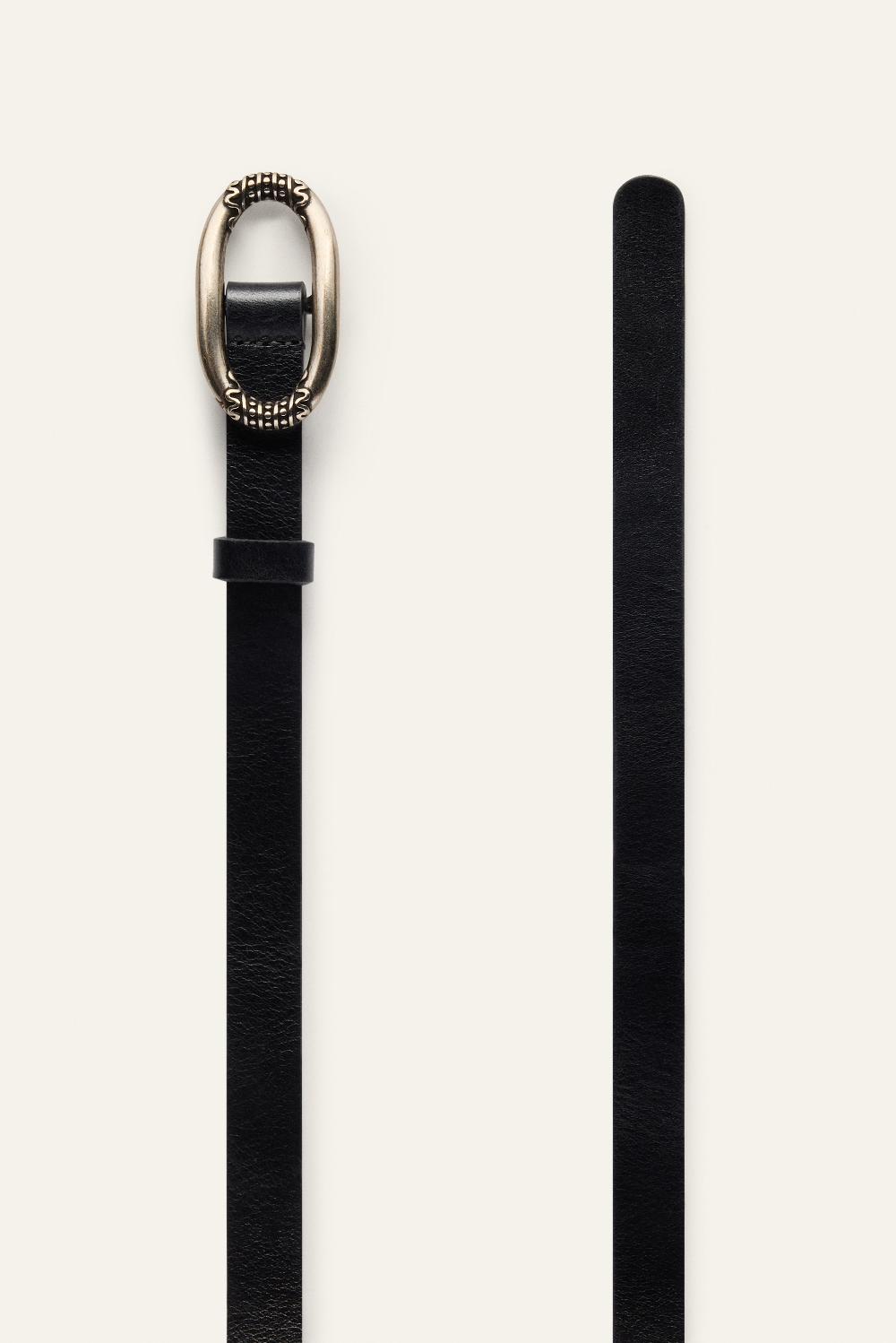 Ba&sh Ceinture Fine éLéGante Breane Noir