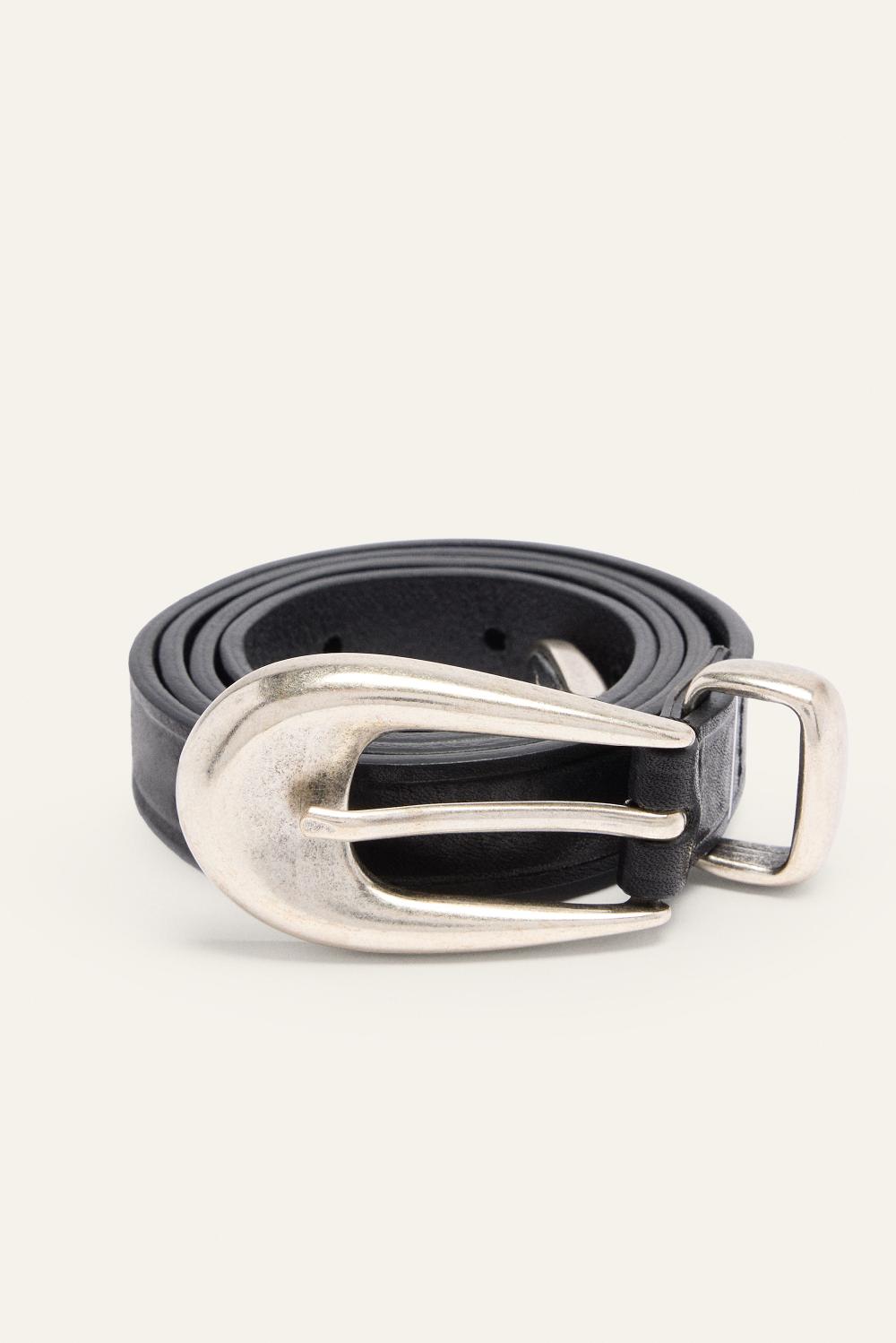 Ba&sh Ceinture Finition ArgentéE Bruka Noir