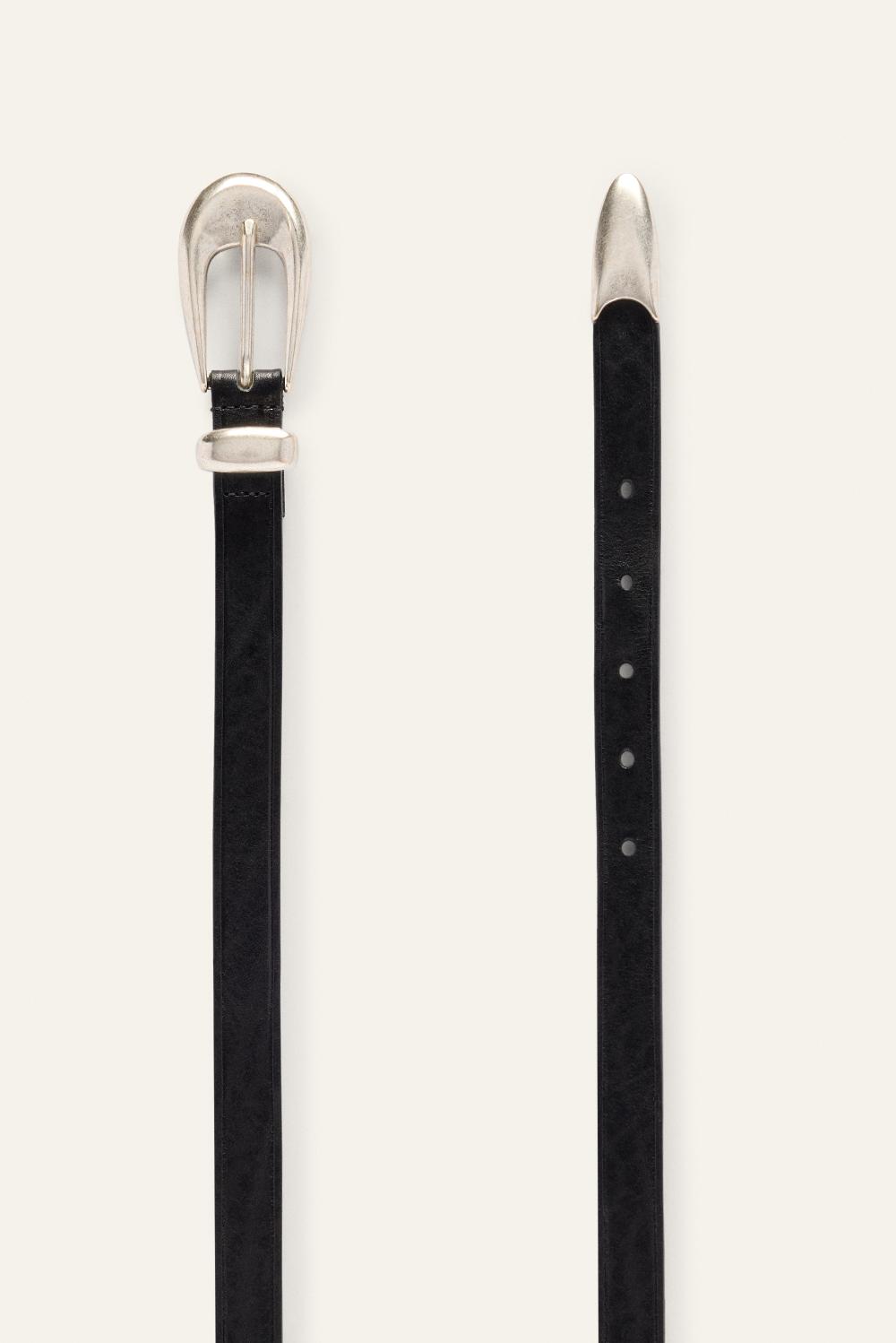 Ba&sh Ceinture Finition ArgentéE Bruka Noir