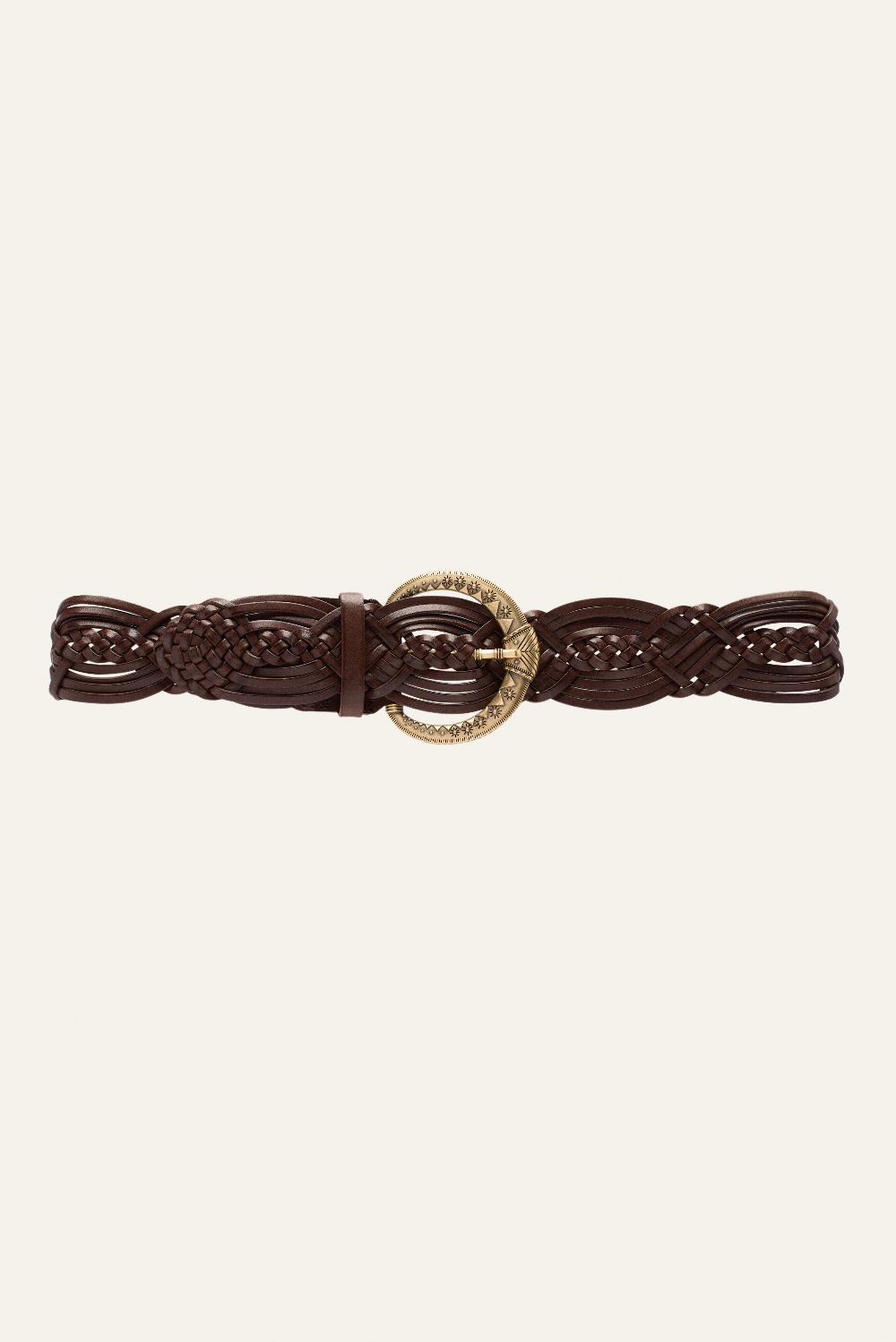 ba&sh Ceinture Large TresséE Brew Marron