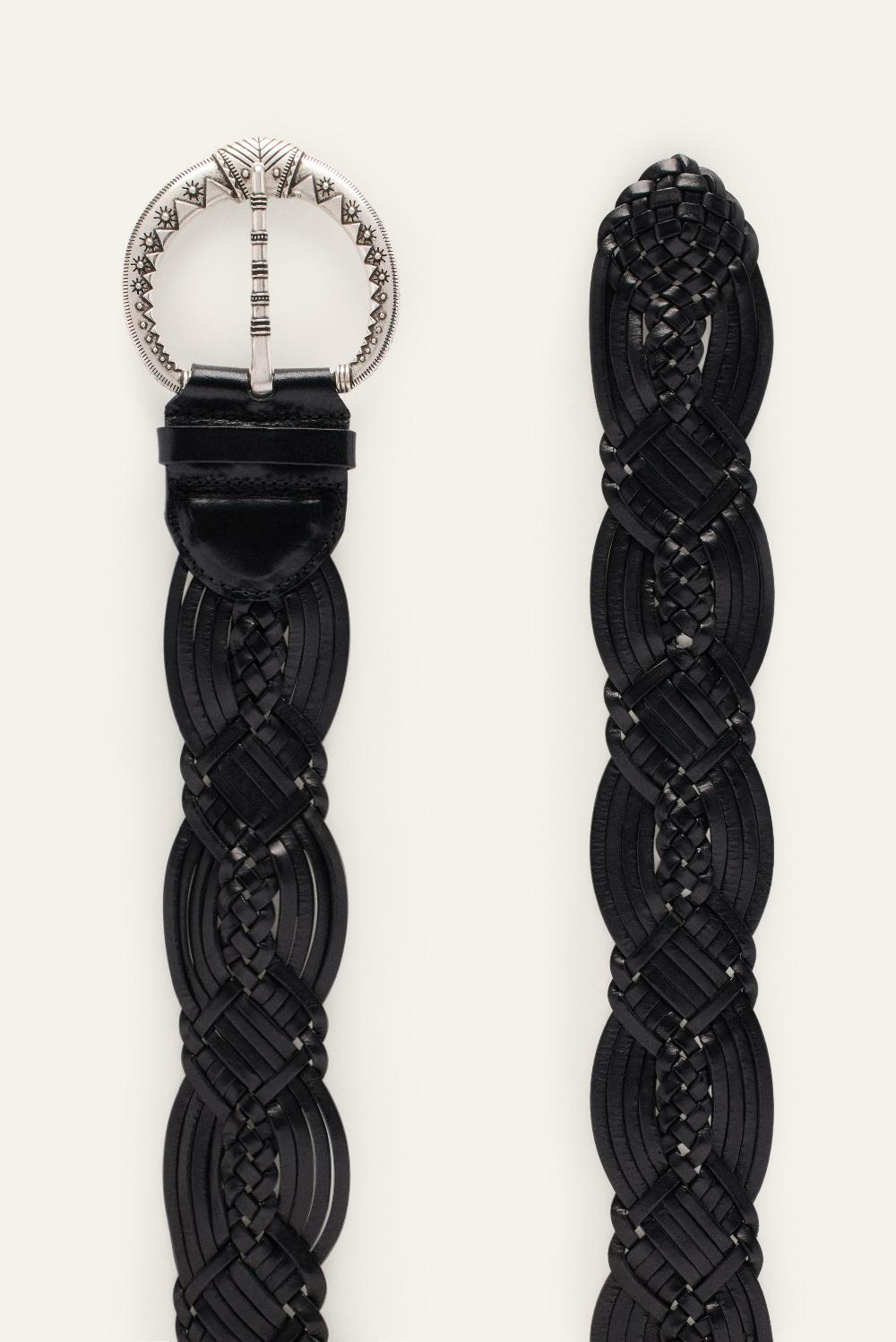 Ba&sh Ceinture Large TresséE Brew Noir