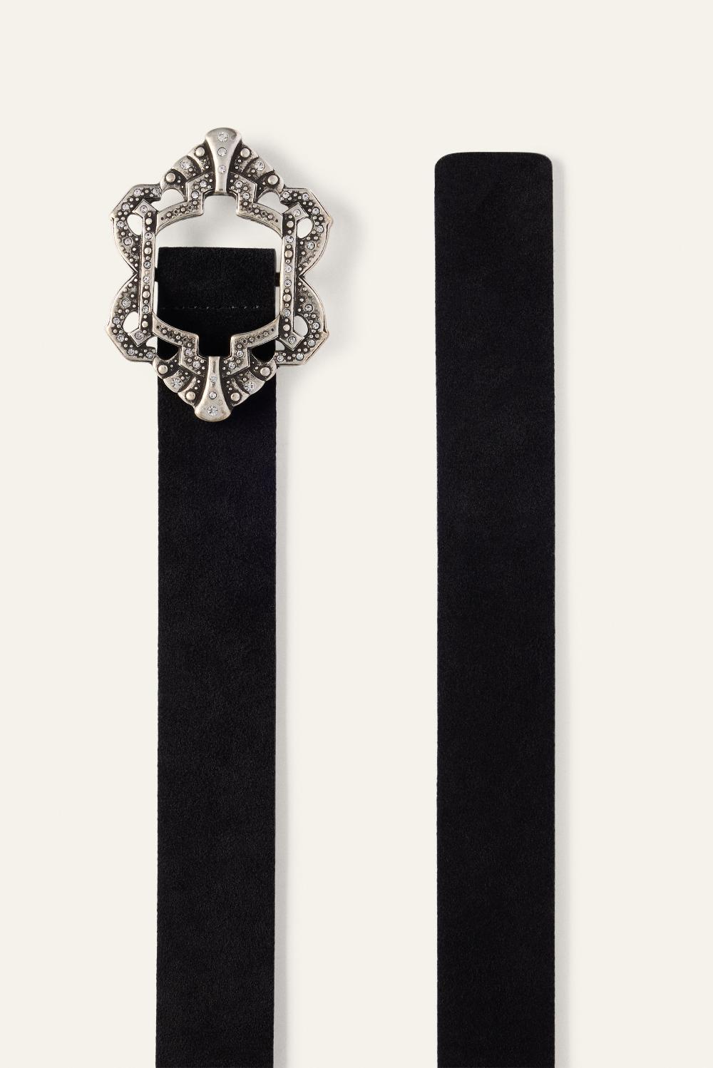 Ba&sh Ceinture Strass Argenté Berrie Noir